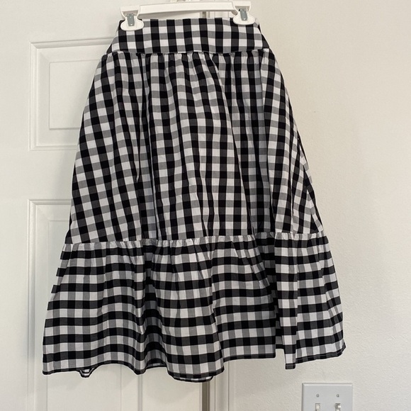 J. Crew Factory midi gingham skirt with fabulous bow. - Picture 3 of 10